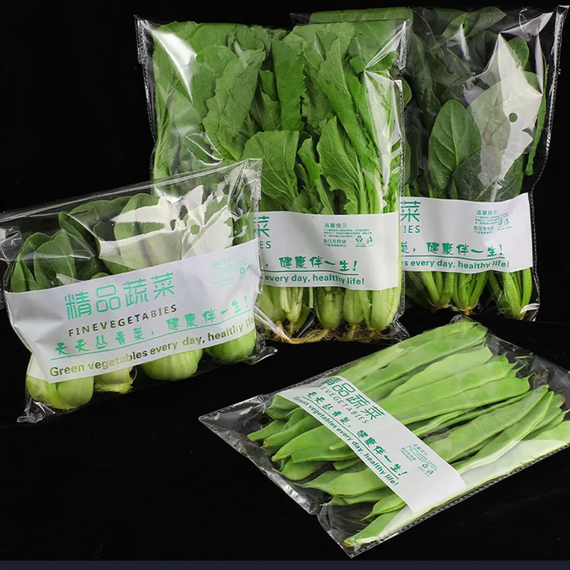 Одноразовый прозрачный полиэтиленовый пакет для овощей и фруктов