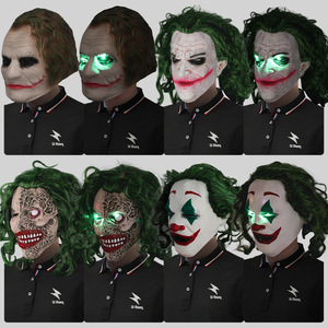 Masque de tête <span class=keywords><strong>Joker</strong></span> Jack pour <span class=keywords><strong>maquillage</strong></span>, costume de fête, masque de visage de fantôme effrayant, accessoire de farce pour fête d'<span class=keywords><strong>Halloween</strong></span> - Product Image 5