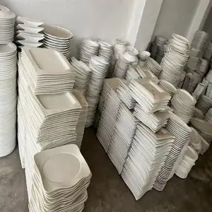 Chaozhou-porcelana blanca auténtica, modelos opcionales de platos de cerámica, cuencos y vajilla para hoteles, 2023