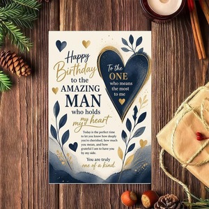 Biglietti d'auguri romantici stampati in inglese per compleanno, confessioni d'amore, messaggi per fidanzati, mariti, San Valentino e altre festività. - Product Image 2