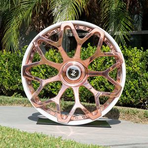 Cerchi Auto 26 Pollici con Volante Abbinato, Ruota Cromata Oro Rosa Hearts per Chevrolet Impala Pontiac Oldsmobile Forgatoss - Product Image 2