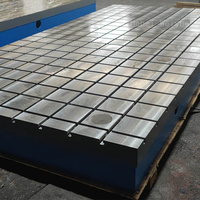 Établi en fonte de type T pour table de meulage et de soudage d'assemblage avec plate-forme de serrage à rainure en T