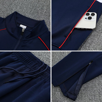 Paris Sports Football Team Training Suit Populaire col montant demi-zip gilet automne/hiver édition couleur noire