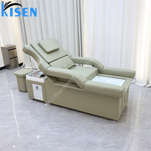 Mobilier de salon de beauté KISEN : Lit de lavage électrique japonais pour spa capillaire, bassin de thérapie capillaire, lit de massage thaïlandais avec pédicure - Product Image 2