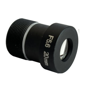 Sin distorsión 6mp 6 millones de píxeles F5.6 Iris 2/3 "Formato de imagen 20mm EFL M12 S Lente de montaje para inspección industrial - Product Image 2