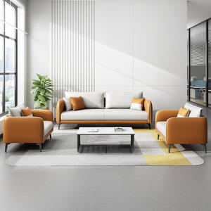 Sofá de Oficina de Cuero con Esponja de Alta Densidad, Resistente, para Reuniones y Negociaciones - Product Image 3