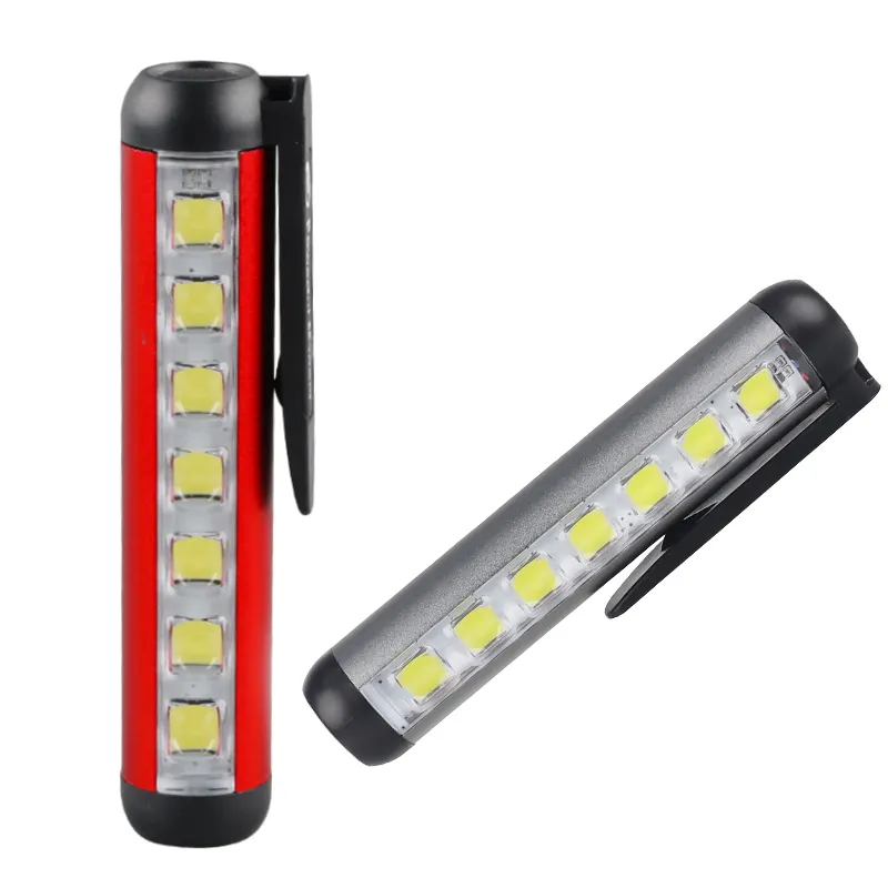 제조 업체 도매 OEM/ODM 충전식 작업 빛 휴대용 자석 손전등 미니 LED 클립 펜 라이트