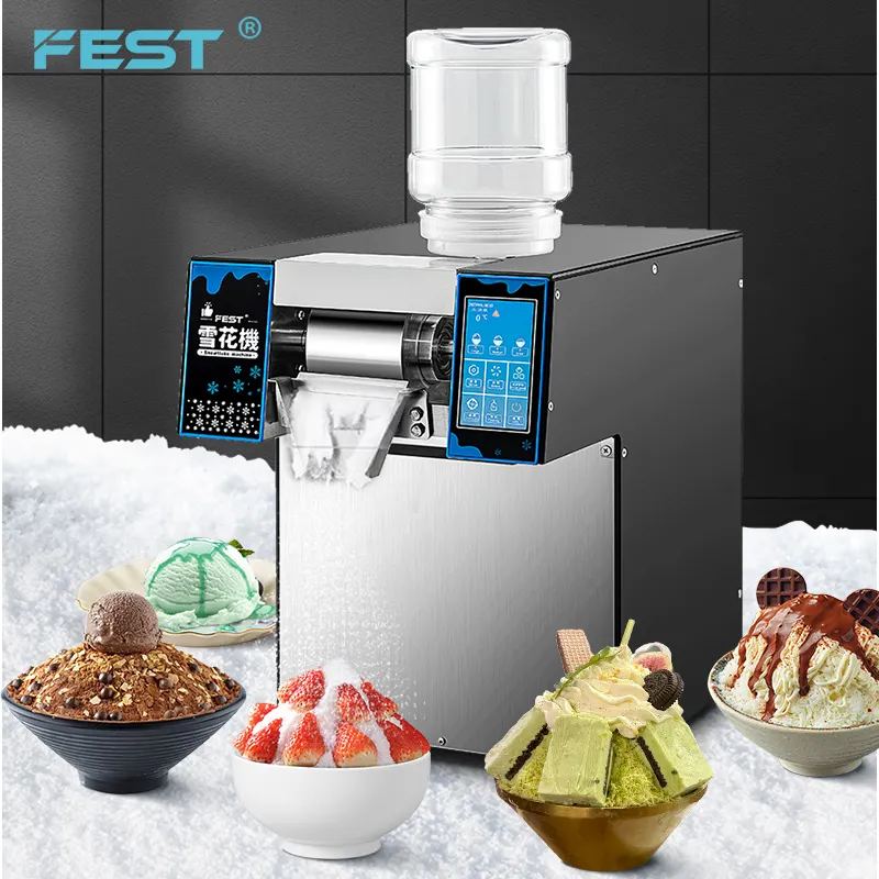 FEST Commercial coreano neve floco floco creme triturador fabricante raspada gelo barbeador bingsu faz a máquina