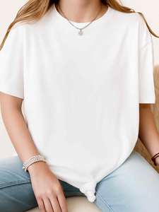 Chúng Tôi Kho Bán Buôn Tùy Chỉnh Giản Dị In Dệt Kim Thân Thiện Với Môi T-Shirt Unisex 180gsm Tinh Khiết Bông Cá Nhân Biểu Tượng Văn Bản - Product Image 2