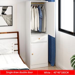 Muebles de Dormitorio, Armario de Madera de Estilo Moderno con 1 Puerta y Cajones - Product Image 3