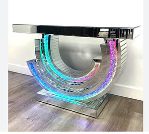 Hành lang giao diện điều khiển Bảng phòng khách đồ nội thất LED nghiền nát kim cương sang trọng nhân đôi giao diện điều khiển Bảng hiện đại giao diện điều khiển Bảng với gương - Product Image 4