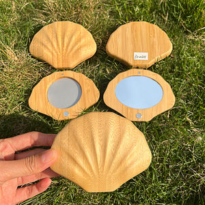 Wadah parfum padat Magnet kosong isi ulang kayu bambu alami kemasan Balsem aroma kosmetik dapat terurai - Product Image 1