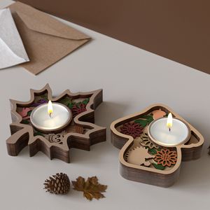 Gipscement Esdoornblad Kandelaar Siliconen Mal Geschikt Voor Apple Champignon Kaars Cup Mal Huisdecoratie - Product Image 5