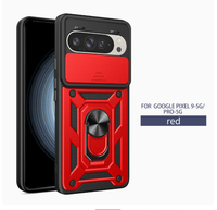 Étui magnétique antichoc avec anneau support coulissant pour Google Pixel 10 Pro XL, Funda Para Celular 9 8 7 6, Samsung S26 A57, iPhone 17 Pro