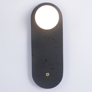 Lámpara de pared Black Hole Stone, estilo Wabi Sabi, aplique vertical para pasillo o fondo de TV - Product Image 1