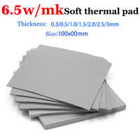 Coussinets thermiques OEM personnalisés 1w 6w 8.5w 12.8w 24w pour refroidisseur de refroidissement CPU GPU Coussinets en silicone non conducteurs épaisseur 0.75/1.25/1.75mm