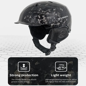 Cascos de Esquí Portátiles de Fibra de Carbono Profesionales Personalizados, Unisex, Cálidos, Ligeros, Transpirables, Equipo de Protección Invernal Alpina - Product Image 4