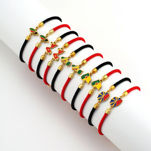 Pulsera de mapa chapada en oro de 18 quilates antideslustre - Brazalete esmaltado de Reunión, <span class=keywords><strong>Martinica</strong></span>, Guadalupe, Guyana - Joyería bohemia al por mayor - Product Image 2