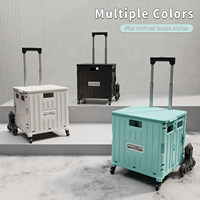 Chariot à main multifonction avancé pour le transport de projets de bricolage, utilisation stable sur plusieurs surfaces, roulement double pour une fluidité accrue