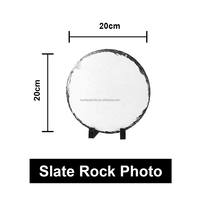 M R.R Sublimation Blanc Rond Pierre Artisanat Plaque En Gros Sublimation Rock Ardoise Photo Ardoise Taille Différente