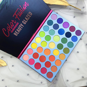 บิวตี้ เกลซเซด พาเลทอายแชโดว์ 39 สี เรนโบว์ เนื้อแมทท์ วิ้งค์ระยิบระยับ สีสันสดใส เมคอัพสุดหรู พาเลทอายแชโดว์ - Product Image 5