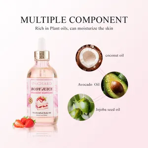 Private Label Body Care Moisturizing Fragrance Body Oils Strawberry Shortccake Handcrafted Body Oil