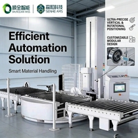 Machine d'emballage de palettes à film étirable robuste, vitesse réglable, haute capacité, enrouleur automatique pour emballage industriel
