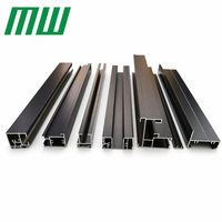 Profilés en aluminium robustes pour portes et fenêtres coulissantes, cadre d'extrusion, profil architectural thermolaqué avec service de découpe