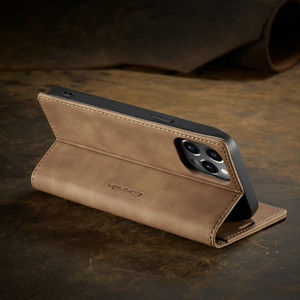 Étui en cuir de protection pour <span class=keywords><strong>iPhone</strong></span> 17 16 15 14 13 12 Mini 11 Pro Max X XR XS Max 7 8 Plus 5 5s <span class=keywords><strong>SE</strong></span> <span class=keywords><strong>2020</strong></span>, étui portefeuille à rabat avec support - Product Image 5