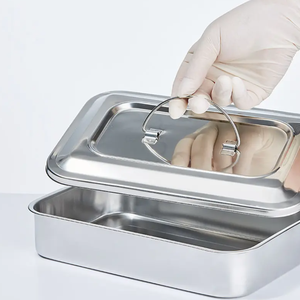 Plateau médical stérile en acier inoxydable 304 pour équipement hospitalier, certifié CE, anti-corrosion, inaltérable, garantie à vie - Product Image 1