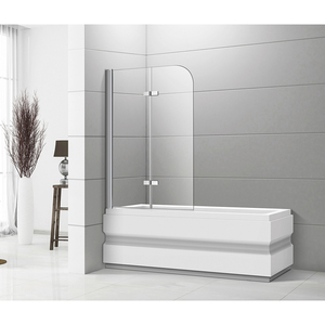 Cabina de ducha plegable <span class=keywords><strong>pequeña</strong></span>, pantalla de ducha de <span class=keywords><strong>bañera</strong></span> de vidrio de 6mm, gran oferta - Product Image 1