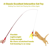Chaton jouer chasse drôle chat jouets interactif pêche plume chat jouet