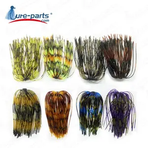 Silicone Fishing Jig Skirts DIY Rubber Fishing Jig Lures Fishing Bait Accessories Replacement Spinnerbait Skirt