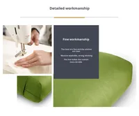 Coussin de méditation rectangulaire Leadershow pour exercices de yoga réparateur et Yin, avec housse lavable