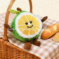 Nouveau Design professionnel avec porte-clés en peluche citron pour sacs femmes mignon porte-clés fruits mous jouet en peluche personnalisé