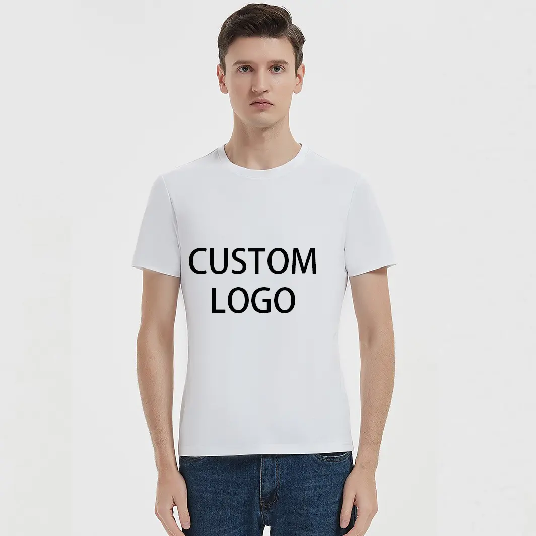 Magliette bianche oversize all'ingrosso t-shirt da uomo Unisex in cotone tinta unita con Design personalizzato