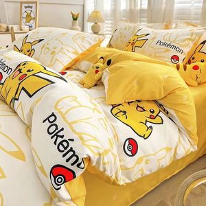4pcs dễ thương in mềm chải rửa bông bedsheet Duvet cover <span class=keywords><strong>bedding</strong></span> <span class=keywords><strong>Set</strong></span> - Product Image 6