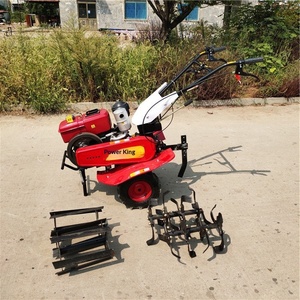Cultivadora rotativa multifuncional de cuatro ruedas, pequeña cultivadora agrícola manual para terrenos inclinados de montaña. - Product Image 4