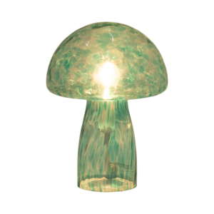 Lampada da Tavolo a Forma di Fungo in Vetro Blu, Illuminazione Moderna per Camera da Letto e Soggiorno, Stile Boho - Product Image 2