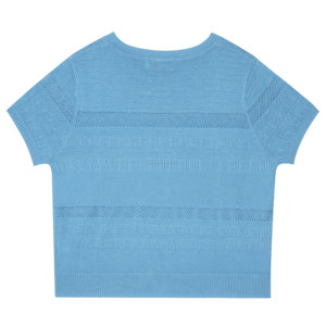 Women'<strong>s</strong> Custom Summer Designer Casual Cool Solid Round Neck <strong>Computer</strong> Knitted Short Sleeved Office <strong>Ladies</strong> Pullover <strong>Sweater</strong> - Product Image 2