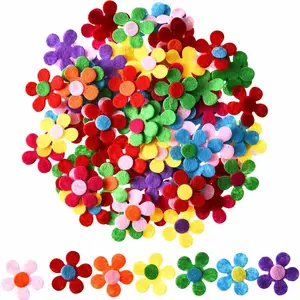 Cores sortidas DIY Flores de Feltro Flor de Tecido para cor personalizada