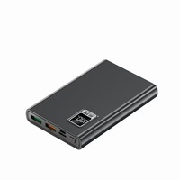 Batterie externe ultra-mince 10000 mAh Li-Polymère avec affichage LED, charge rapide PD 22,5 W, double USB Type-C QC3.0, portable, vente en gros OEM