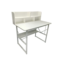 Bureau d'ordinateur blanc multifonctionnel avec étagère de rangement, mobilier de bureau à domicile, bureau d'étude, table de travail pour étudiants
