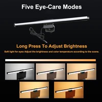 Lámpara de Escritorio LED Moderna de 30CM/40CM, Alimentada por USB, Regulable, Cuidado de la Vista, para Lectura Electrónica y Cocina, Cuerpo de ABS, Control Táctil, Pantalla Negra DIY, CRI85