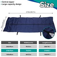 Sac de conservation de cadavre étanche pour enterrage, bleu, 210x75cm, poche de secours pour morgue, extérieur, catastrophe, civière combinée