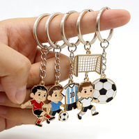 Porte-clés en métal émaillé personnalisé, design mignon, logo de marque, sport, football, soccer