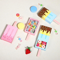 Boîte à bonbons guimauve en forme de crème glacée bel emballage de tiroir en papier faveur de fête pour enfants