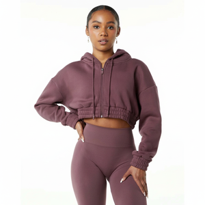 Jersey de punto de calidad Premium para mujer 2025, ropa de calle, sudaderas con capucha de algodón y poliéster con capucha para invierno - Product Image 1