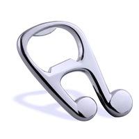 Décapsuleur manuel personnalisé en alliage de zinc nickelé, écologique, en forme de note de musique, petit pendentif clé créatif et mignon