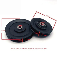 Polea de 90 mm personalizada para correa en V, polea de tiempo, para cable de gimnasio, cuerda, roldanas, bloque de tracción, polea de escalada, volante, rueda de polea, poleas